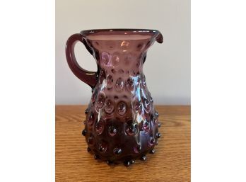 Purple Hobnail Glass Vase