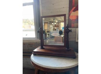 Vintage Solid Wood Table Top Vanity Mirror