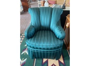 Vintage Vanguard Upholstery Green Accent Chair - Made In N.C.