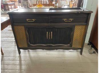 Vintage Astro-Sonic Stereo High Fidelity Radio Cabinet With Sliding Top