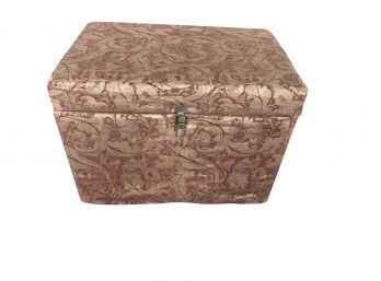 Upholstered Chinoiserie  Accent Trunk