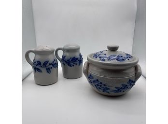 Salmon Falls Stoneware Pottery, Dover N.H. -  3 Pieces - LOT A
