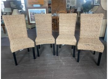Classic Concepts Braided Twine Dining Chairs, Set Of 4