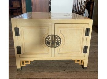Vintage Chinoiserie Low Accent Table With Inner Storage - Very Unique