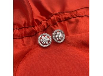 Sterling Silver 'Snow Flake' Earrings - Stamped 925, 2.9g