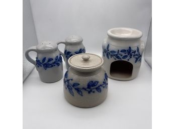 Salmon Falls Stoneware Pottery, Dover N.H. - 4 Pieces - LOT C