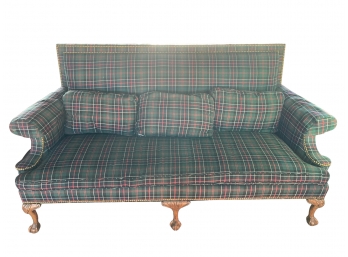 1980s Drexel Claw Foot Tartan Couch - Really Unique
