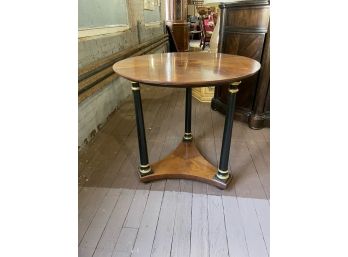 Vintage Circular Top Accent Table W/ Unique Frame