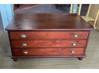 Map Chest With Three Large Drawers