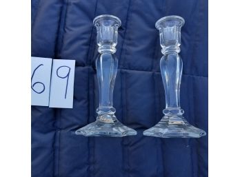 Westmoreland 1008 Clear 7' Candlesticks - Pair -Excellent - Shippable