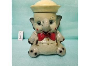 1950's Chalkware Elephant Bank, 11.5 Inches