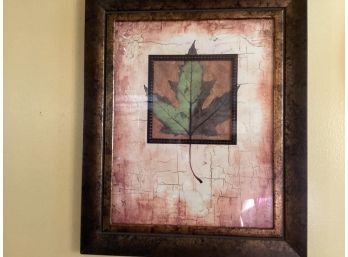 Framed Autumn Leaf Wall Art