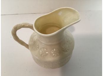 Vintage Irish Belleek Daisy And Basket Weave Design Creamer And Sugar (Green Mark)