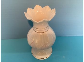 Vintage Irish Belleek Footed Flared Vase  (Brown Mark)