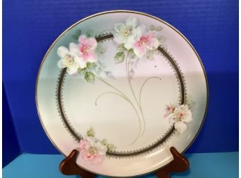 Vintage  White Floral  Bavaria Round Serving Dish (14 Inches In Diameter)