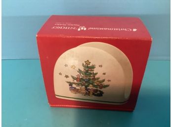 Vintage Nikko Christmastime Napkin Holder  (NIB)