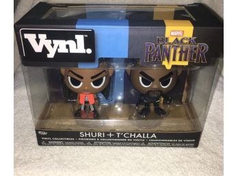 NIB - Black Panther Movie Black Panther & Shuri 4 Inch Vinyl Figure 2 Pack Funko