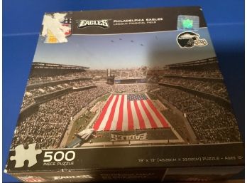 Vintage 500 Piece Jigsaw Puzzle - Official NFL Philadelphia Eagles (NIB)