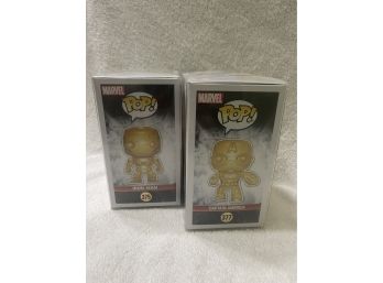 Lof Of Two (2)  Funko POP Marvel Studios:  Ironman And Bobblehead Vinyl Figures