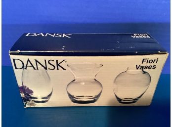 Set Of Three (3) Dansk Fiori Vases  (NIB)