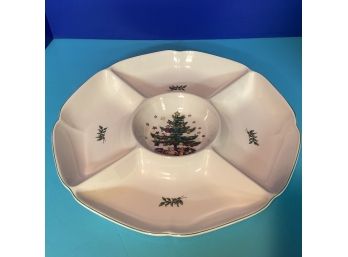 Vintage Nikko Christmastime Hors D'Oeuvre Platter