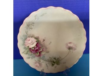 Vintage Floral Round Serving Dish/cake Plate