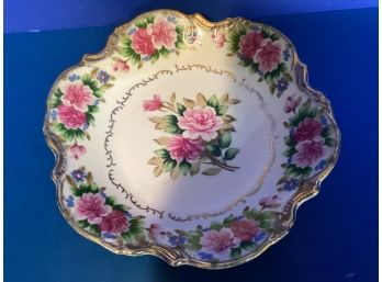 Vintage Dresden Garden Round Bowl (8 Inches In Diameter)