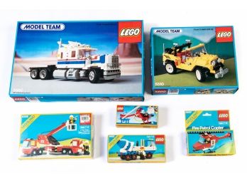 Five Vintage Unused Lego Set New In Boxes