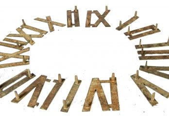 Group Of Metal Clock Roman Numerals