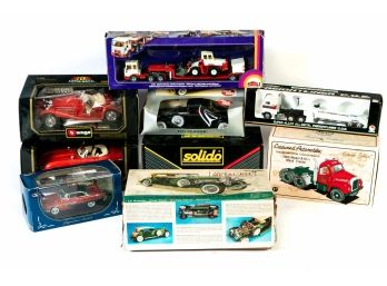 Nine Good Quality Die Cast Models, Solido, Burago And More