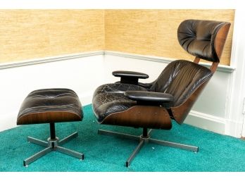 Eames Style Chair And Ottoman