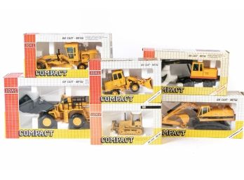 5 Joal Compact Die Cast Construction Vehicles, With Boxes