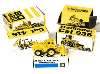 Five NZG, Scale Built Cat & BE Construction Vehicles, Made In Germany