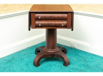 Second Empire Two Drawer Drop Leaf Pedestal Table, Project