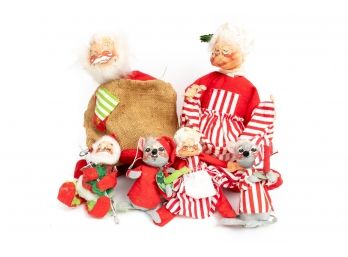 Collection Of Vintage Annabelle Mobility Christmas Dolls