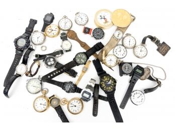 Collection of vintage pocket watches, watches