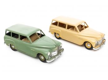 Two 1950's-60's plastic cars