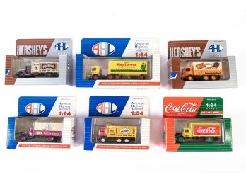 6 Die Cast 1:64 Scale Trucks, Quality Made