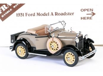 Franklin Mint Die Cast 1931 Ford Model A Roadster With Box