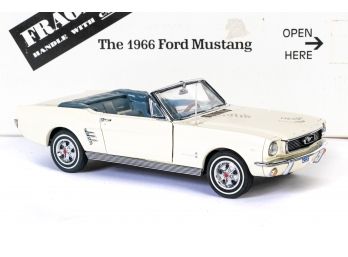 Franklin Mint Die Cast 1966 Ford Mustang Convertible Model With Box