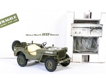 Franklin Mint Die Cast WWII Replica Jeep Model With Box