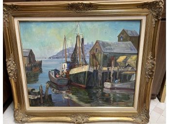 Motif No1 Rockport Mass . By Bissell Phelps Smith Ct And Mass Listed Impressionist With A Bio And Auc Records
