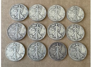 12 1944 Standing Liberty Silver Half  Dollar 90 Silver