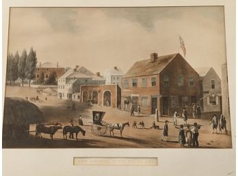 'New Beford Fifty Years Ago' (1810) Lithograph After William Wall