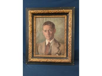 Signed 'Schofer' Oil On Canvas Portrait Painting Of A Young Man