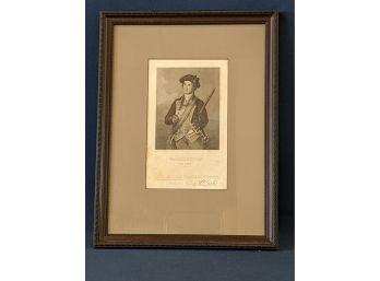 1830 Young George Washington (at 40) Engraving By J. W. Steel After A. Dickinson Painting
