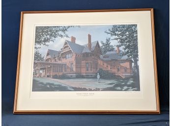 Pencil Signed And Numbered Thomas Coletta 'Mark Twain House' Lithograph