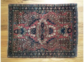 Antique Sarouk Mat Small  Handknotted Rug  23'x 30' Handwoven Persian Carpet