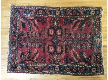 Antique Rug Small Carpet Mat Burgundy Colors 25'x 34' Handwoven