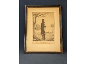 Lithograph: Silhouette Portrait Of John Randolph By William Henry Brown EB&EC Kellogg Publisher Hartford, CT
